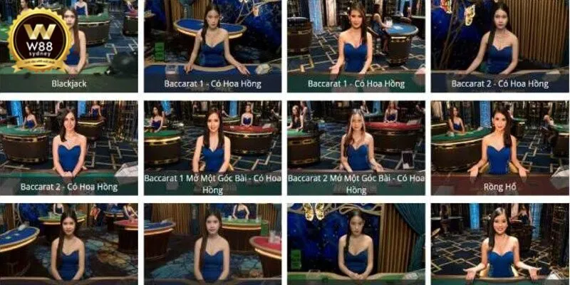 Thao tác tham gia live casino tại W88 khá đơn giản